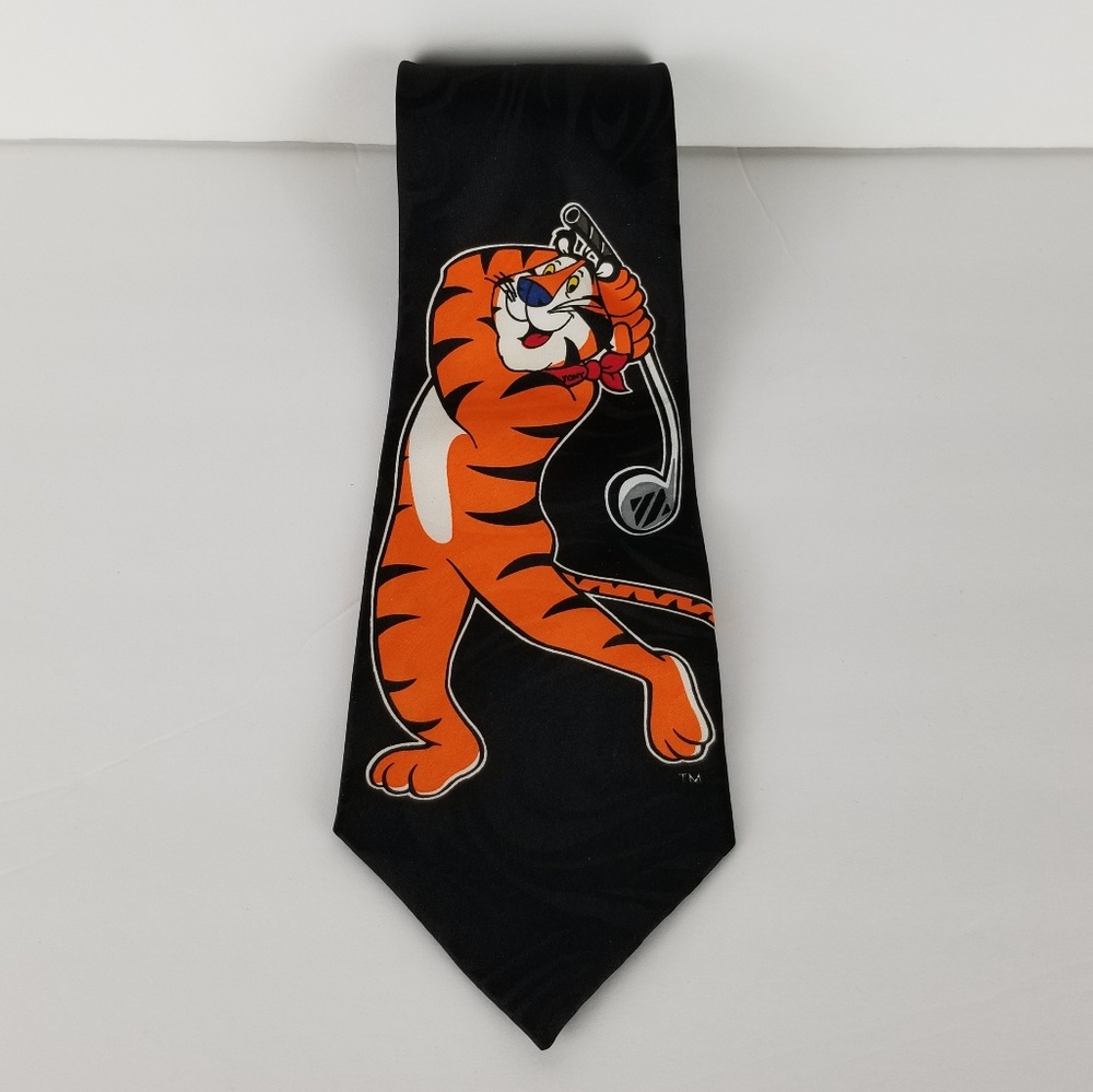 Men's Neck Tie Golfing Tony the Tiger Kellogg 59"